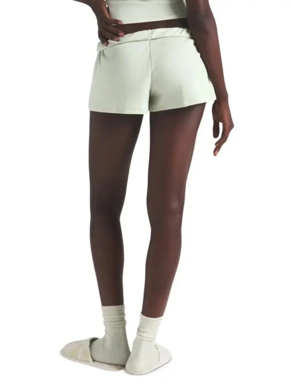 SKIMS Cotton Rib Loose Shorts Spearmint size small